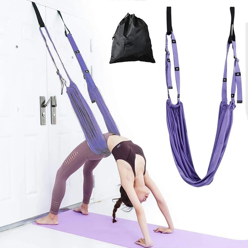 Ειδικό Βοηθητικό Πανί για Αιωρούμενη YOGA, Αιώρα Προπόνησης Aerial Yoga, Μωβ, OEM